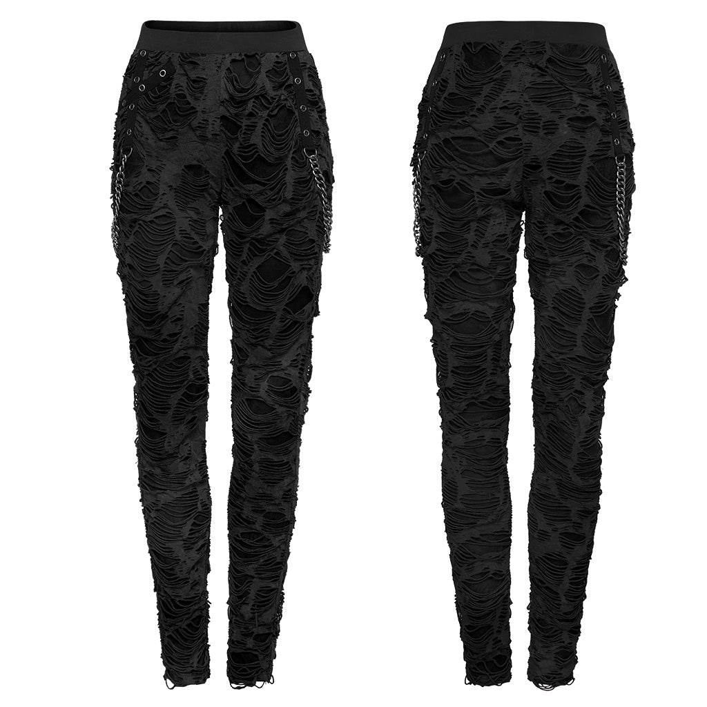 WK-623DDF Grunge Camouflage Punk Pants with Textured Layered Design?-??Punk Rave Clothing