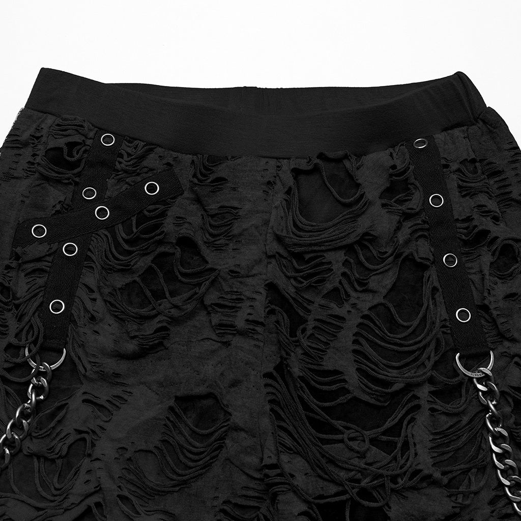 WK-623DDF Grunge Camouflage Punk Pants with Textured Layered Design?-??Punk Rave Clothing