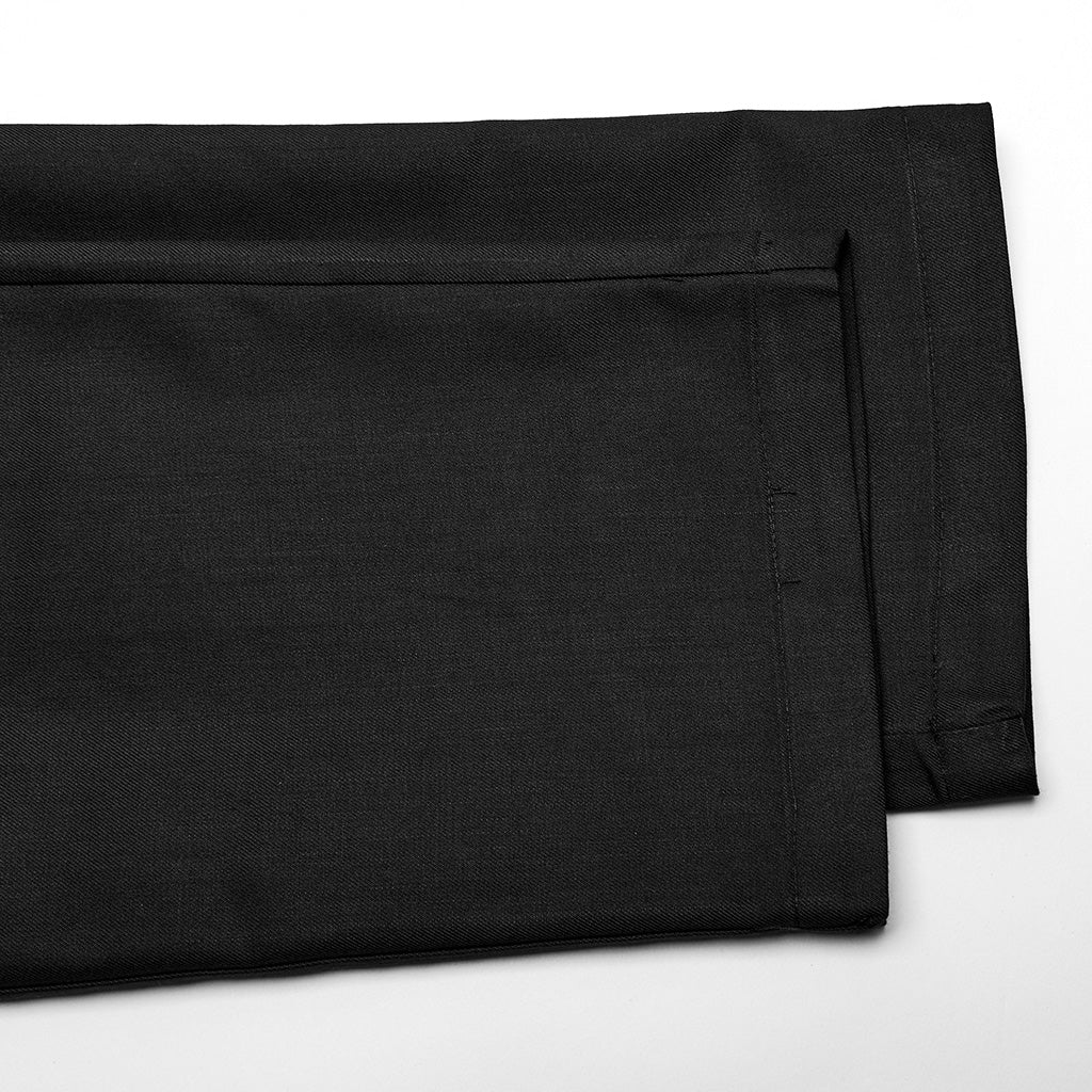 WK-644XCM Gothic black Slim-Fit Pants with Bold Red Stitching Accents?-??Punk Rave Clothing