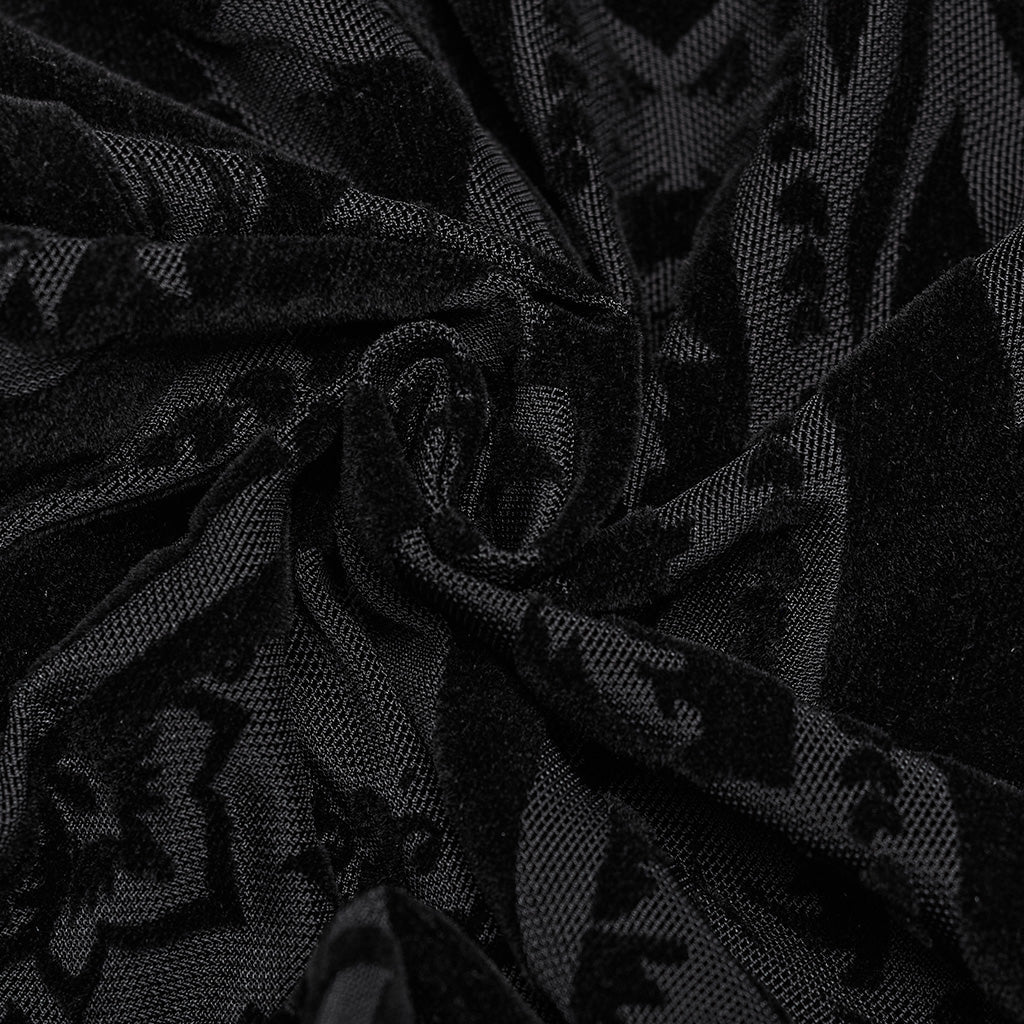 WK-655DDF Gothic Lace Pattern Slim-Fit black Leggings?-??Punk Rave Clothing