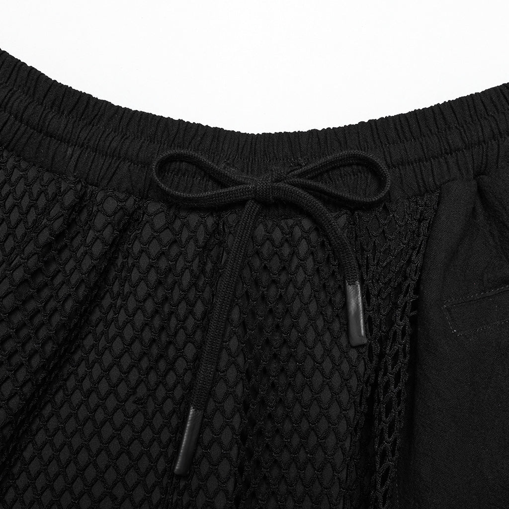WK-662XCM Gothic Drop Crotch Mesh Layered Punk Pants?-??Punk Rave Clothing