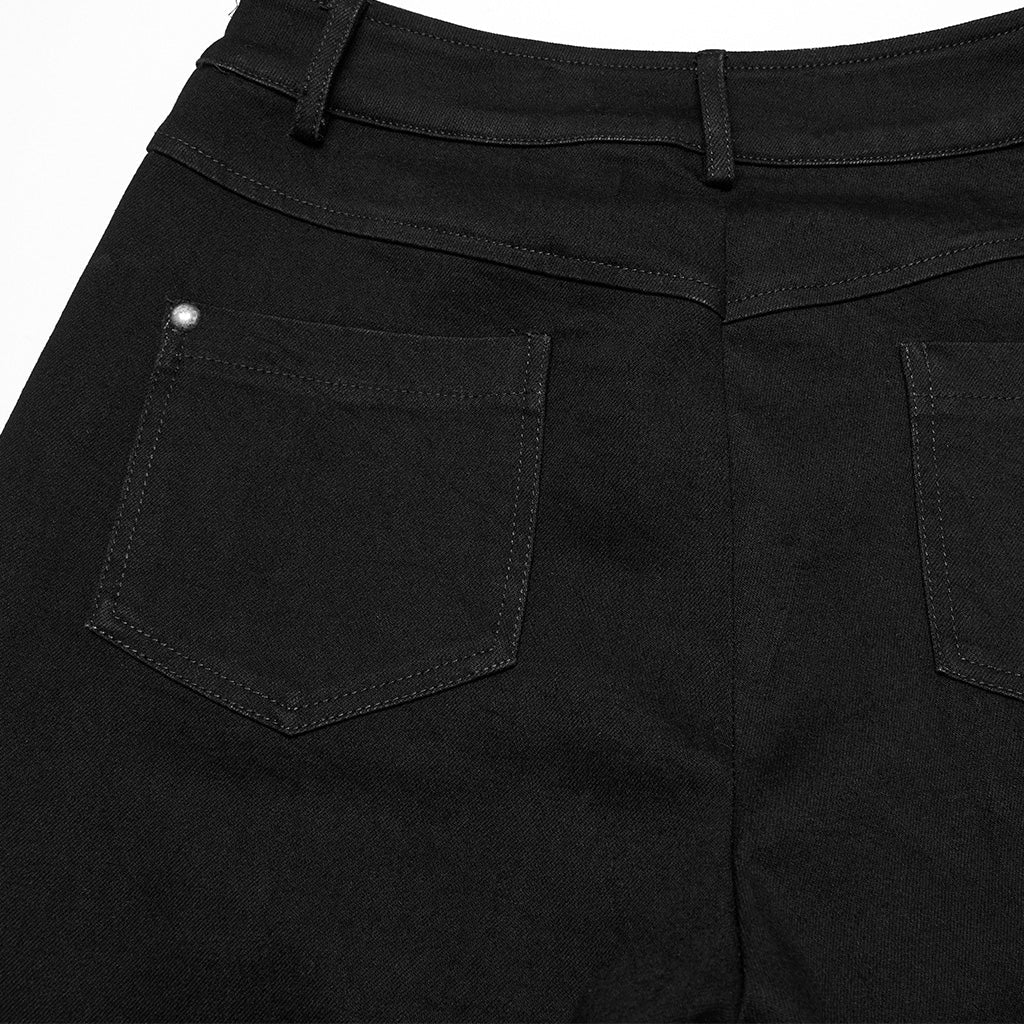 WK-678NCF Edgy Spike Studded Gothic Punk Pants Statement Style
