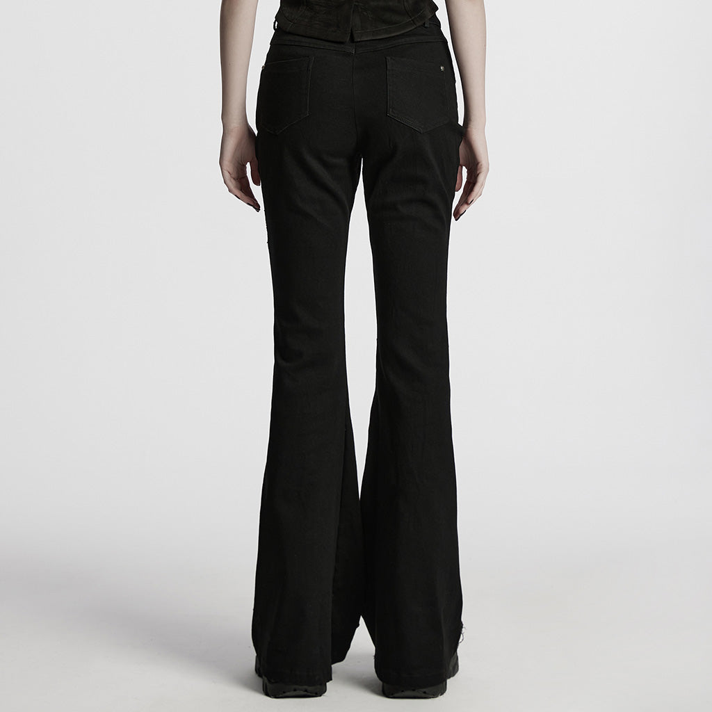 WK-678NCF Edgy Spike Studded Gothic Punk Pants Statement Style