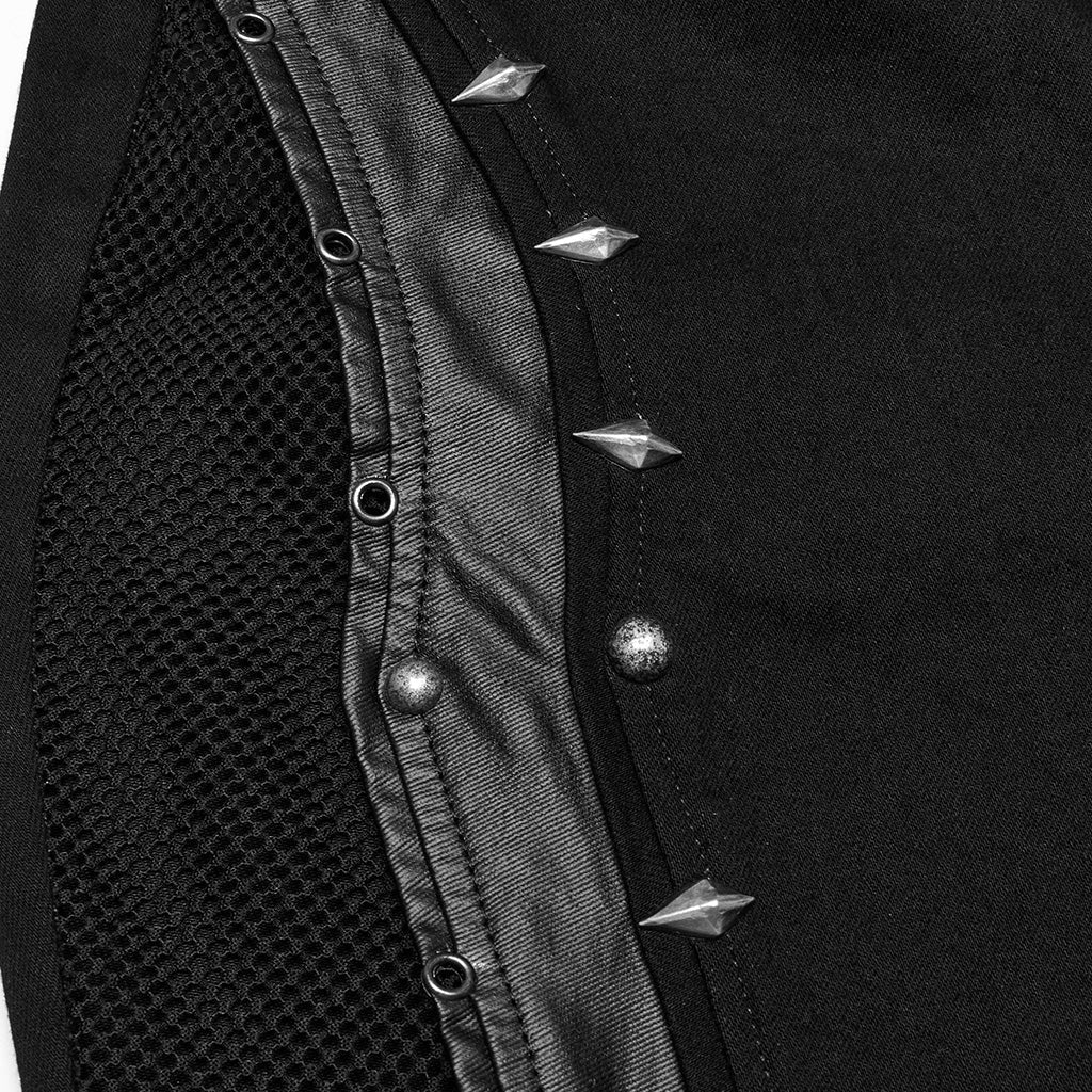 WK-678NCF Edgy Spike Studded Gothic Punk Pants Statement Style