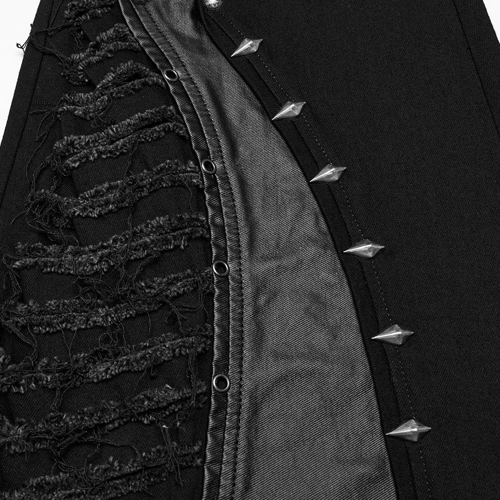 WK-678NCF Edgy Spike Studded Gothic Punk Pants Statement Style