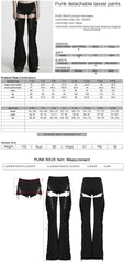 WK-702DDF Gothic Lace-Up High Waist Cutout Punk Pants