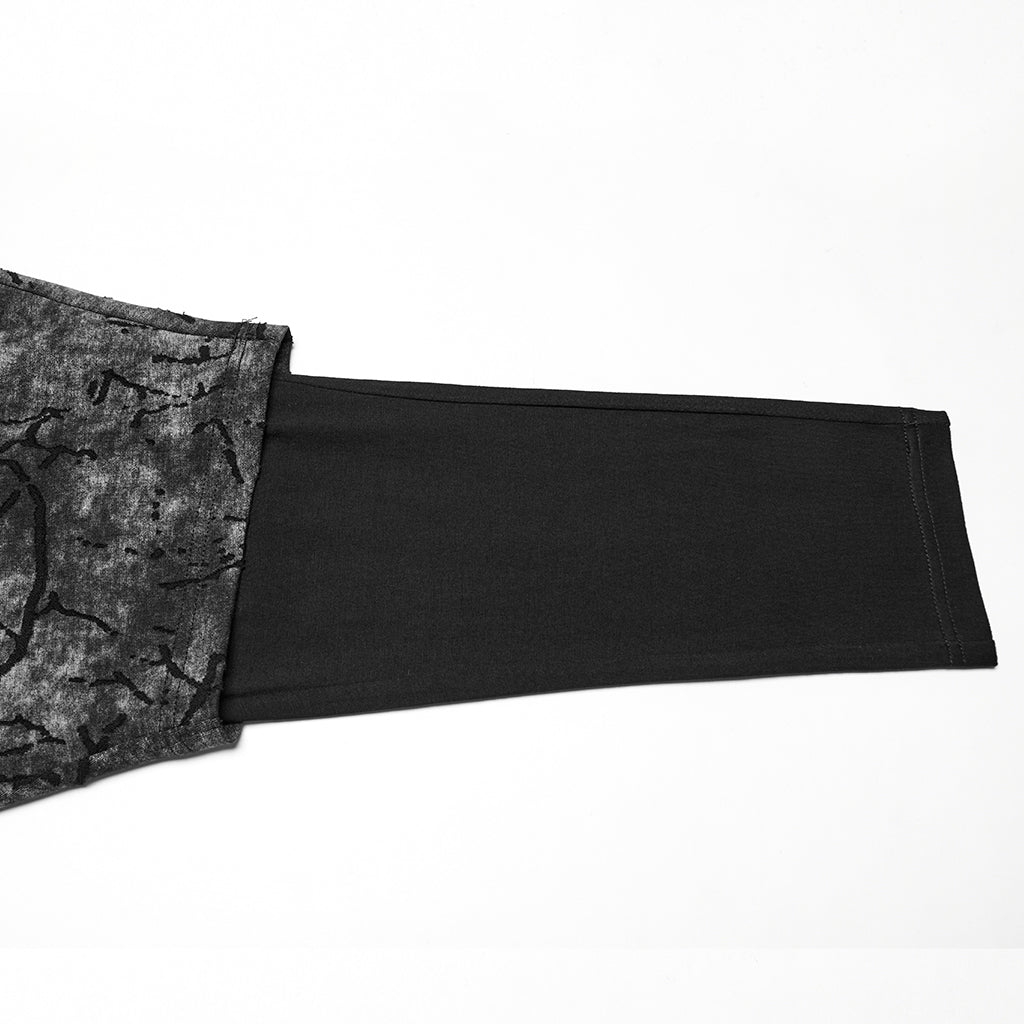 WK-716DQM Gothic Street Style Black Punk Pants with Chain Details