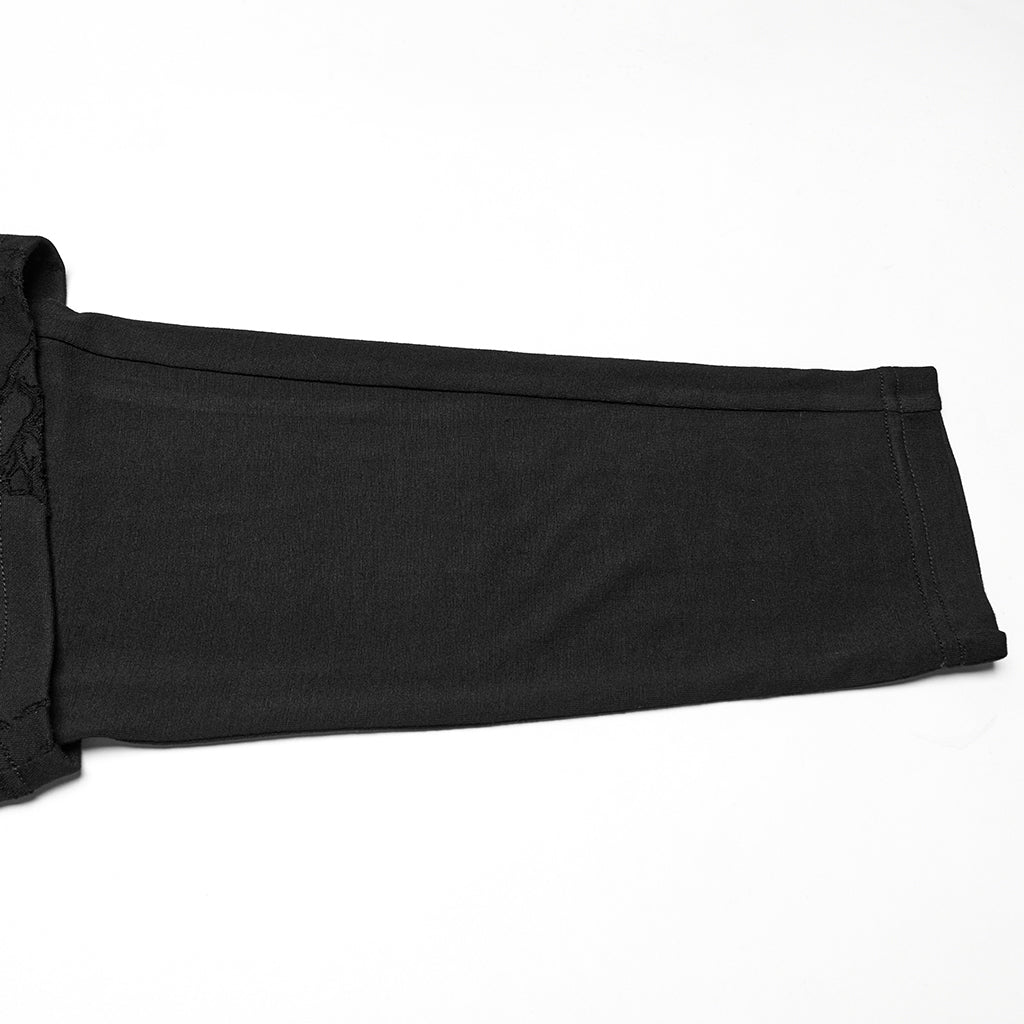 WK-716DQM Gothic Street Style Black Punk Pants with Chain Details
