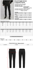 WK-717XCM Edgy Black Gothic Punk Pants with Lace Panel Details
