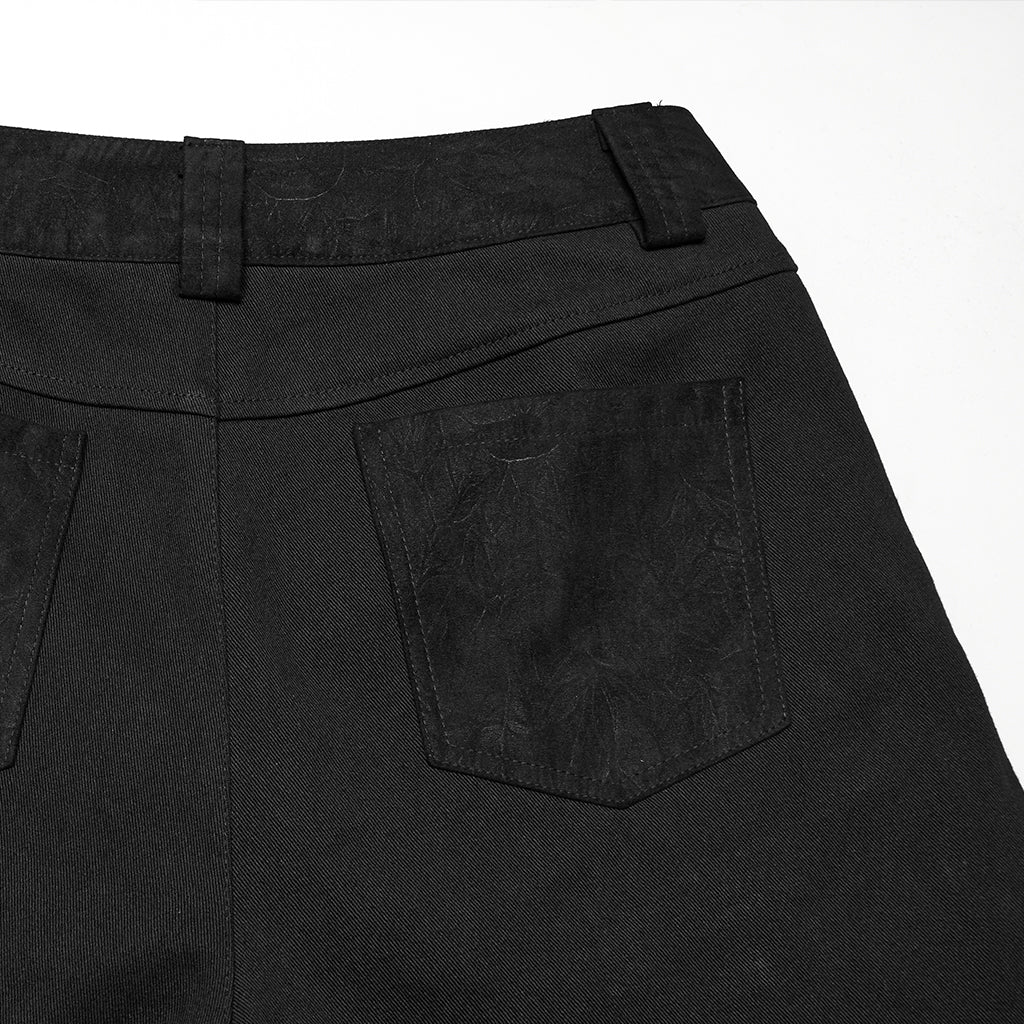 WK-721XCM Mens Grommet Buckle Strap Punk Pants Gothic Style Fashion