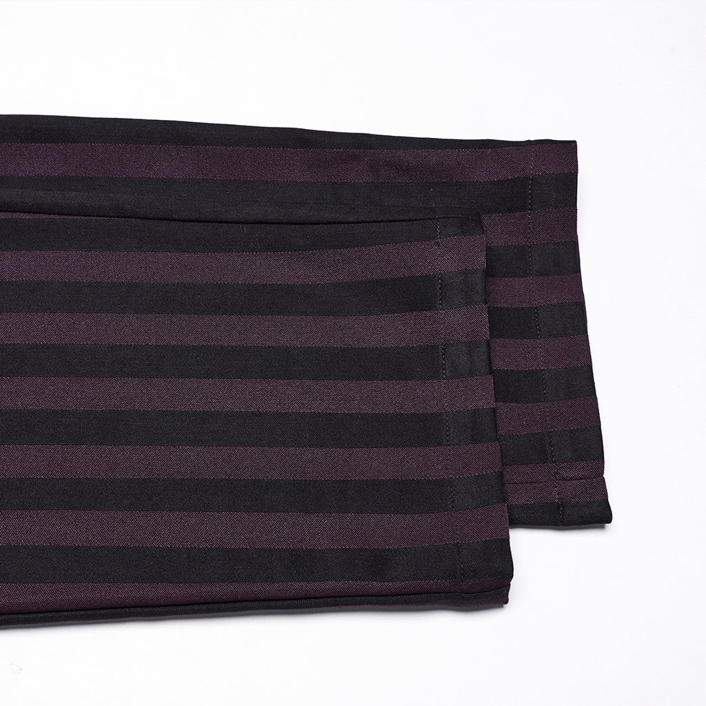 WK-723XCM Mens Gothic Striped Slim-Fit Steampunk Trousers