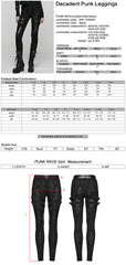 WK-743DDF Edgy Punk Pants with Buckles and Leather Accents