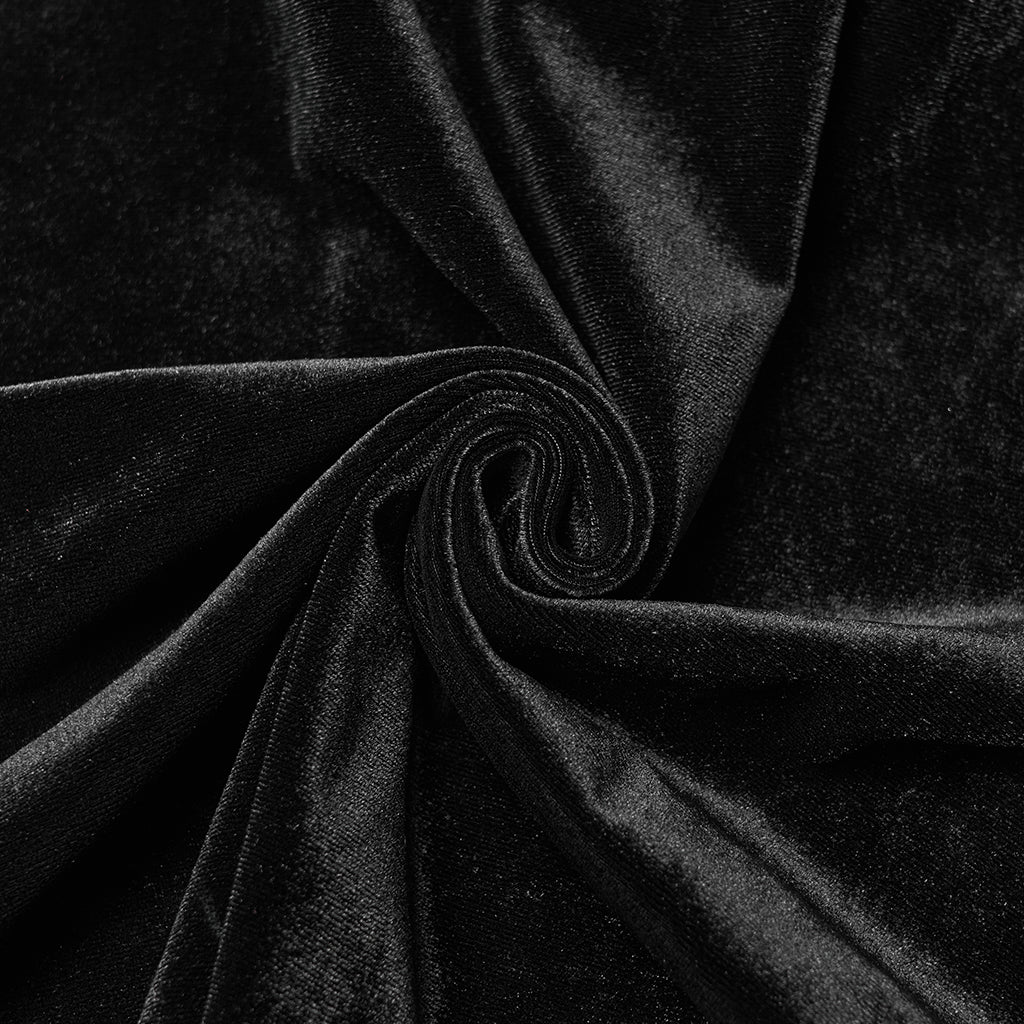 WK-745XCF Gothic Velvet Flare Pants with Lace Detail and Corset Waist