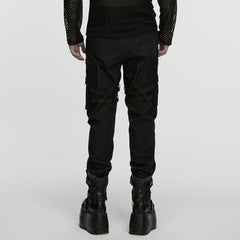 WK-754XCM Gothic Buckle Cargo Punk Pants with Straps Design