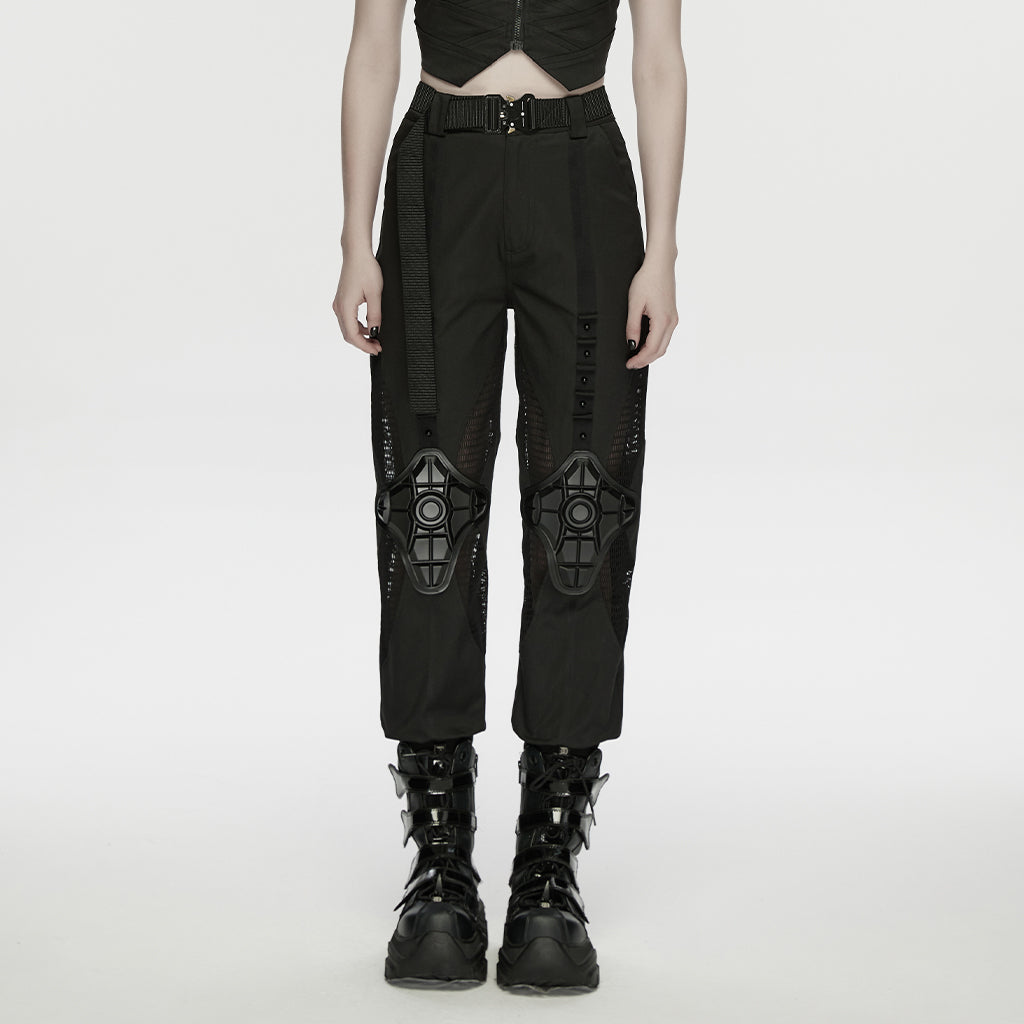 WK-770XCF Gothic Cyber Warrior Punk Pants with Tactical Detailing