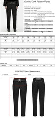 WK-843XCM Men s Gothic Pants with Belted Waist and Embroidered Seams