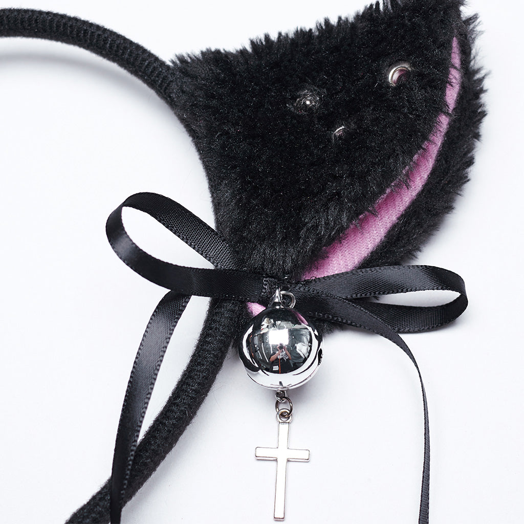 WLS-069SSF Punk Cat Ears Tail Set Furry Cosplay Accessories?-??Punk Rave Clothing