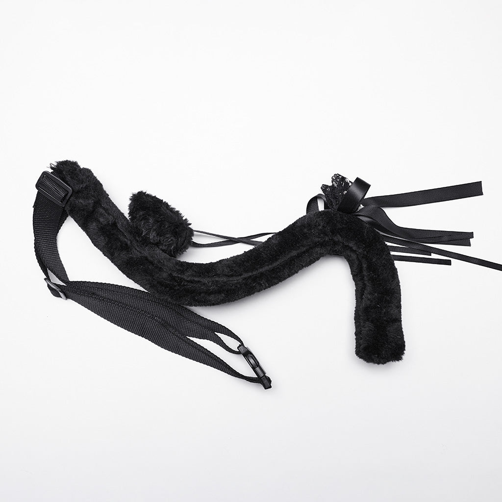 WLS-069SSF Punk Cat Ears Tail Set Furry Cosplay Accessories?-??Punk Rave Clothing