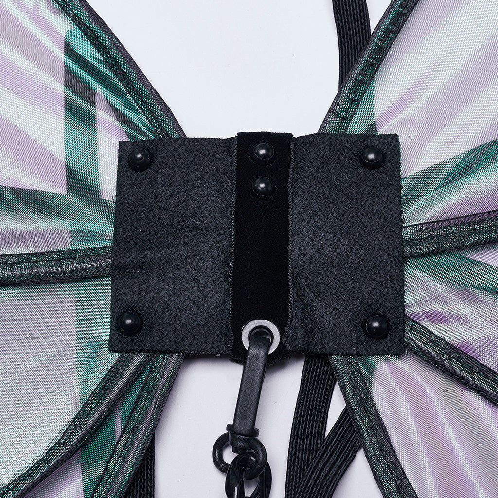 WLS-071OTF Fluorescent Green Butterfly Wings Harness Punk Accessories?-??Punk Rave Clothing