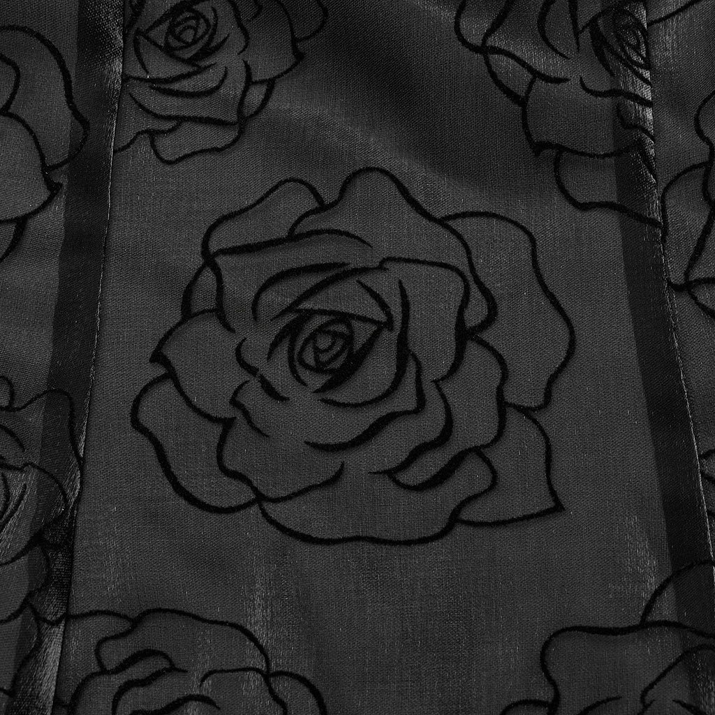 WLY-104XCF Gothic Floral Patterned Flared Sleeve Shirt?-??Punk Rave Clothing