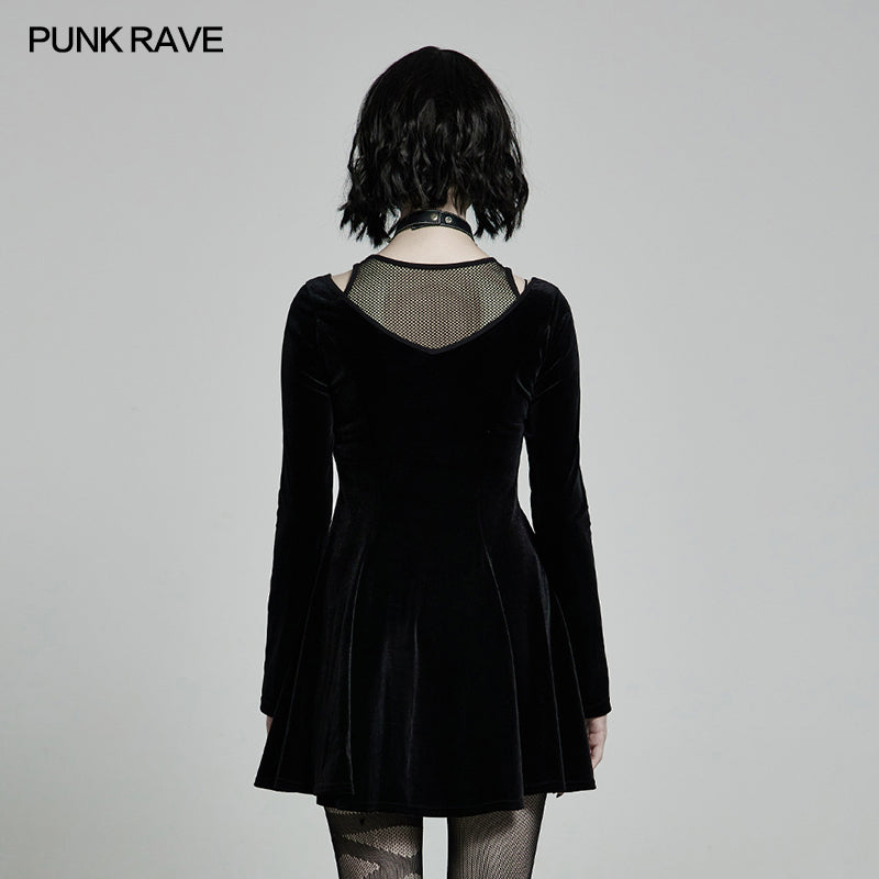 WQ-539LQF Dark prajna embroidery dress -  Punk Rave Clothing