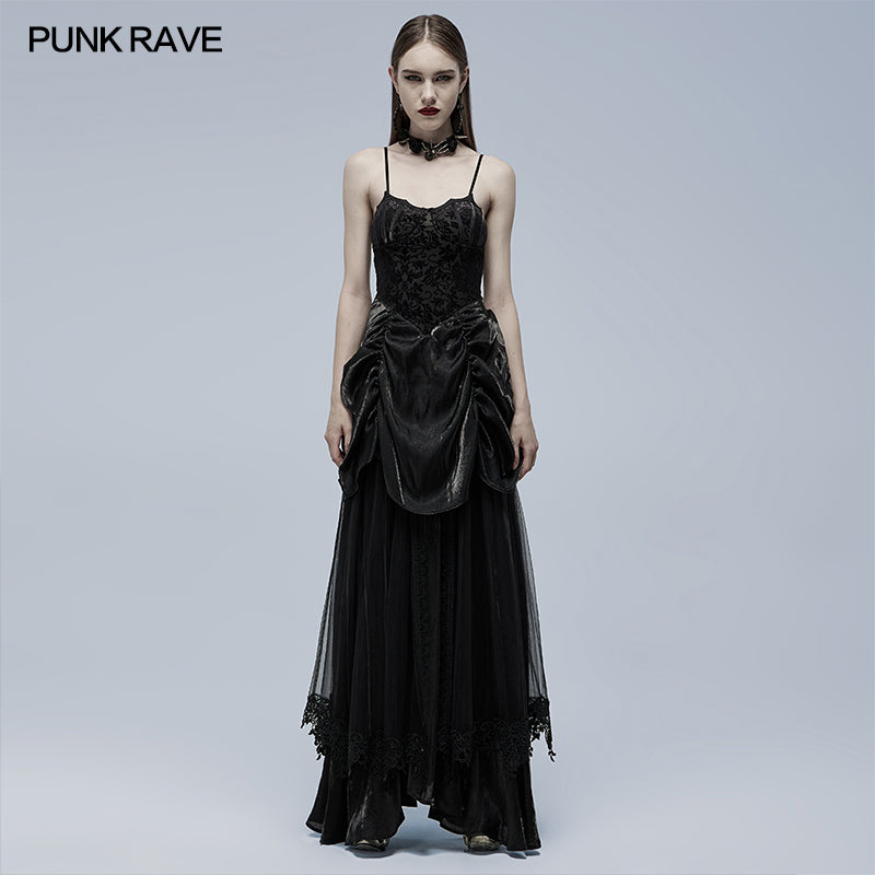 WQ-557LQF Gorgeous Gothic wedding dress