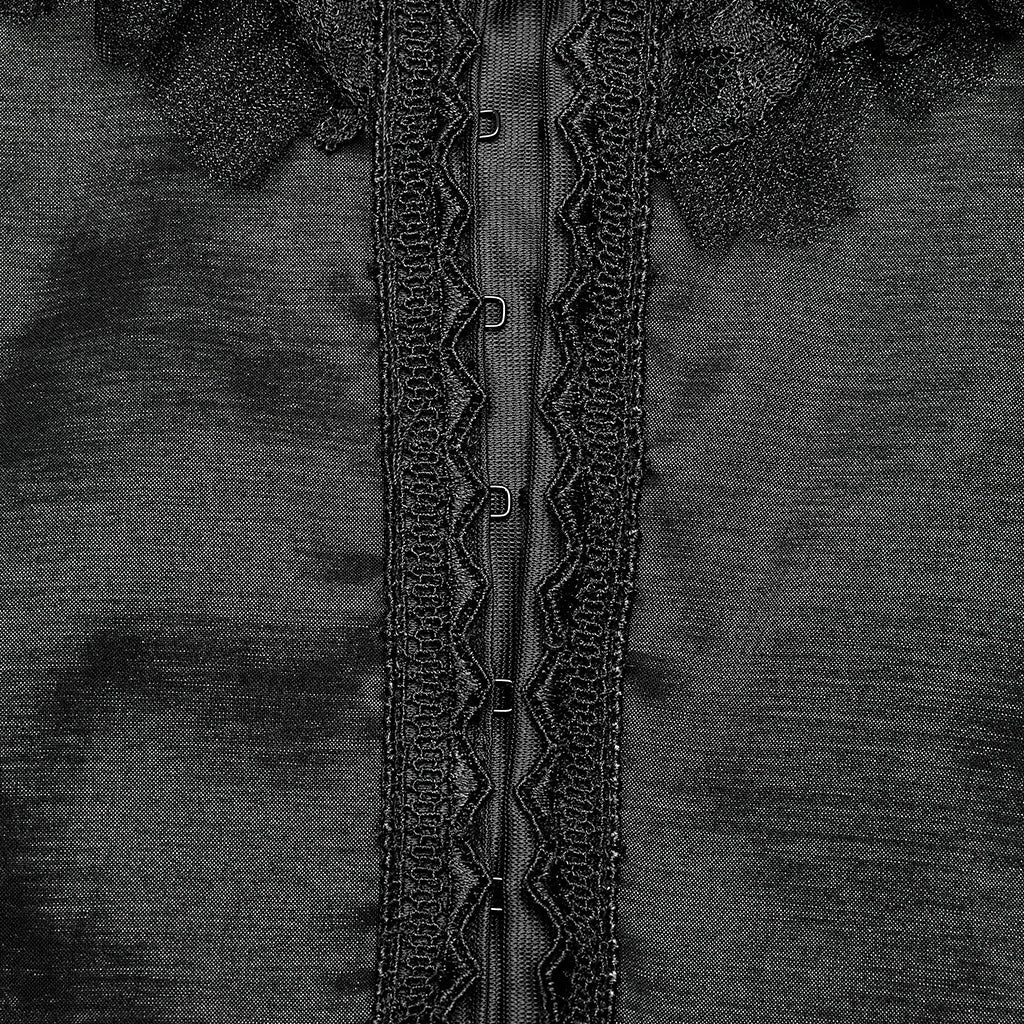 WQ-611LQF Victorian Puff Sleeve Gothic Dress with Layered Lace Skirt?-??Punk Rave Clothing