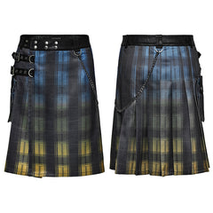 WQ-632BQM Punk gradient scottish kilt