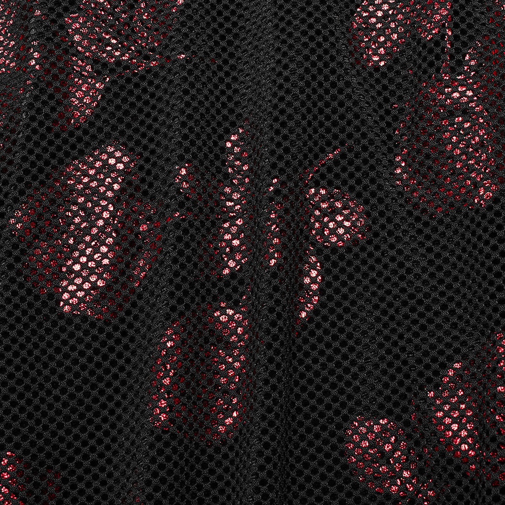 WQ-688LQF Gothic Rose Print Halter Dress Buckle Neckline Mesh Overlay?-??Punk Rave Clothing