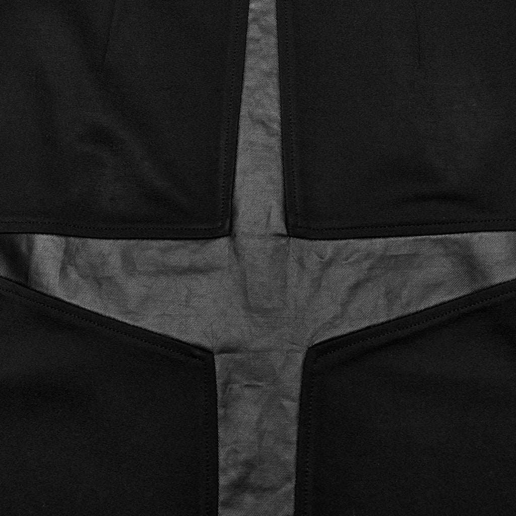 WQ-716BQF Edgy Cross-Detail Long Punk Skirt with Side Drawstrings?-??Punk Rave Clothing