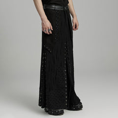 WQ-718BQM Elegant Gothic Punk Skirt with Lace-Up Details