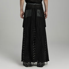 WQ-718BQM Elegant Gothic Punk Skirt with Lace-Up Details