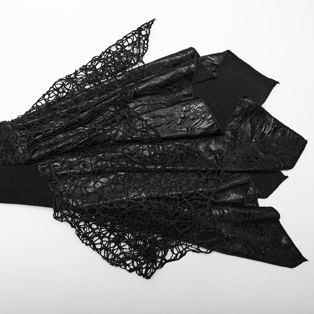 WQ-772LQF Elegant Gothic Lace Maxi Dress with Bell Sleeves?-??Punk Rave Clothing