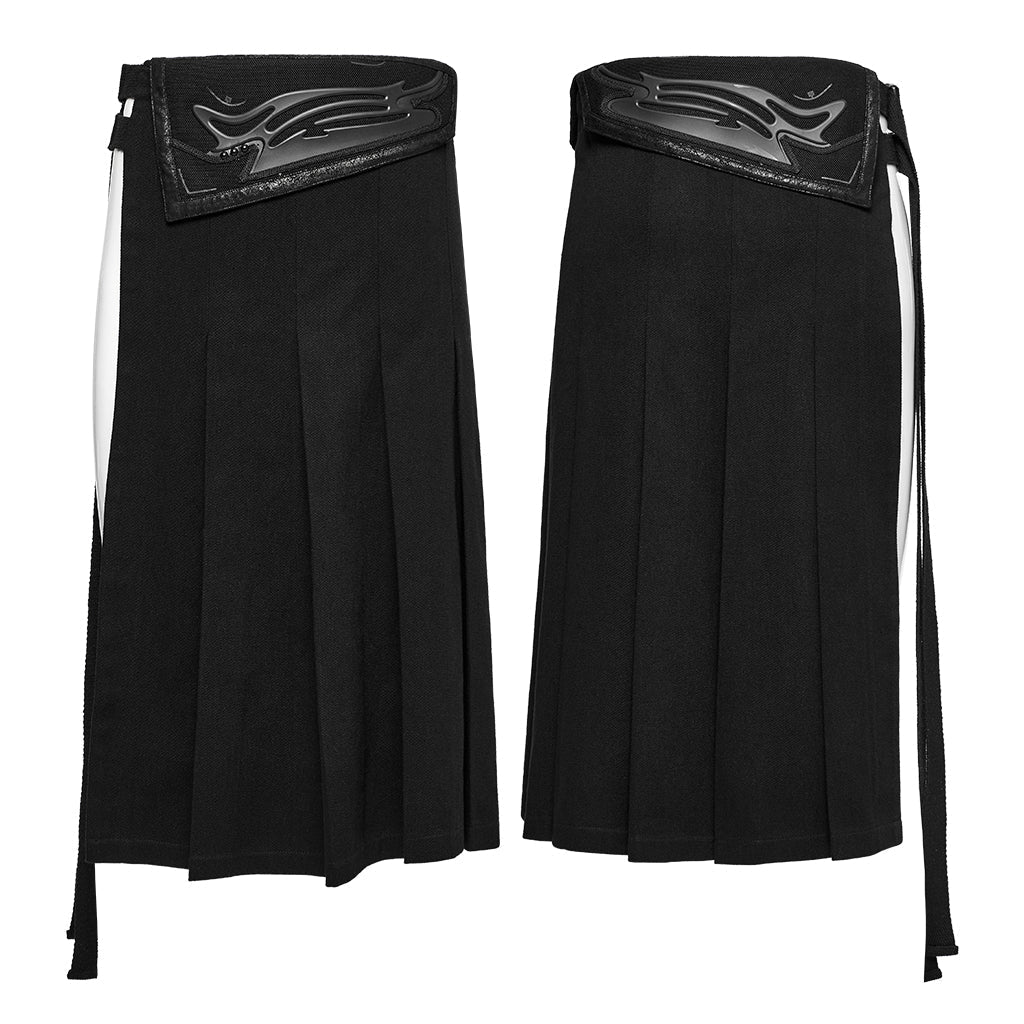 WQ-778BQM Gothic Half Skirt with Strap and Punk Accents?-??Punk Rave Clothing