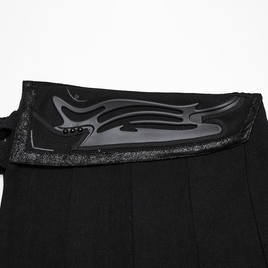 WQ-778BQM Gothic Half Skirt with Strap and Punk Accents?-??Punk Rave Clothing
