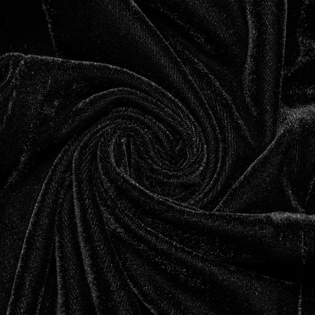 WQ-825LQF Gothic Dress Sheer Mesh Panels High Collar Evening Wear
