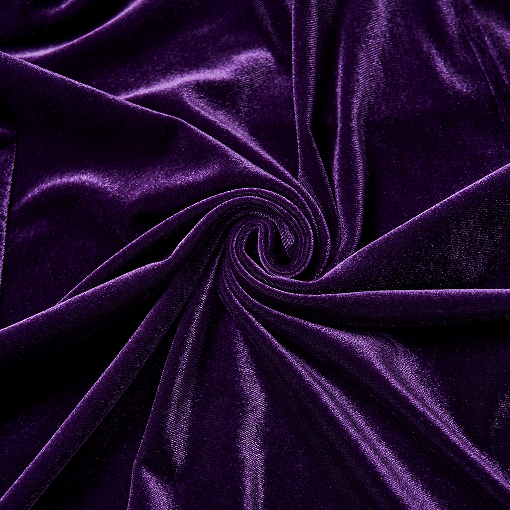 WQ-874LQF Velvet Gothic Dress with Sheer Sleeves and Lace Detailing