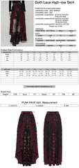 WQ-924BQF Victorian Gothic Skirt Layered Lace High-Low Hem Design