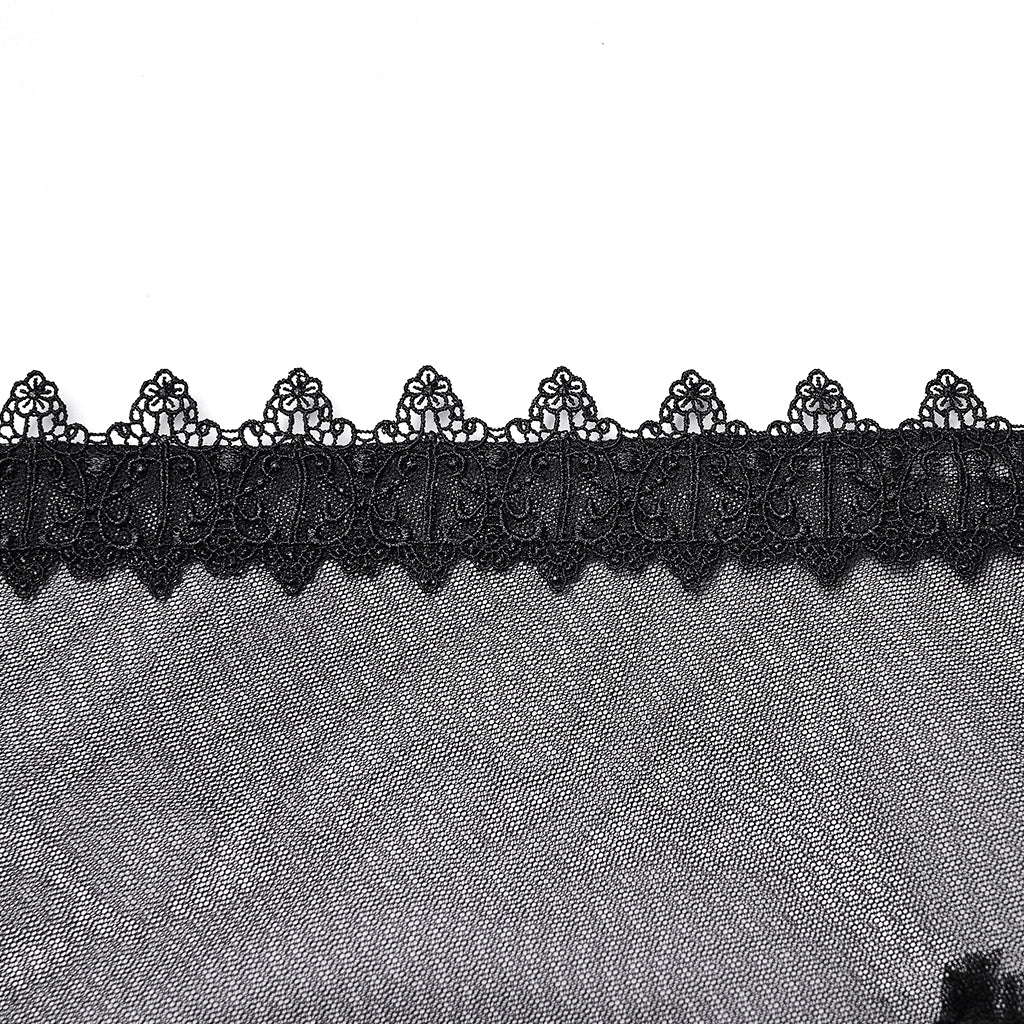 WQ-927BQF Elegant Gothic Skirt Lace Layered High-Low Hem Design