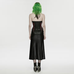 WQ-960LQF Midnight Lace Corset Gothic Dress with Flare Skirt