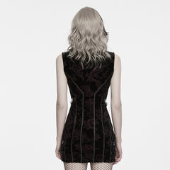 WQ-988LQF Gothic Brocade Buckle Vest Style Punk Dresses
