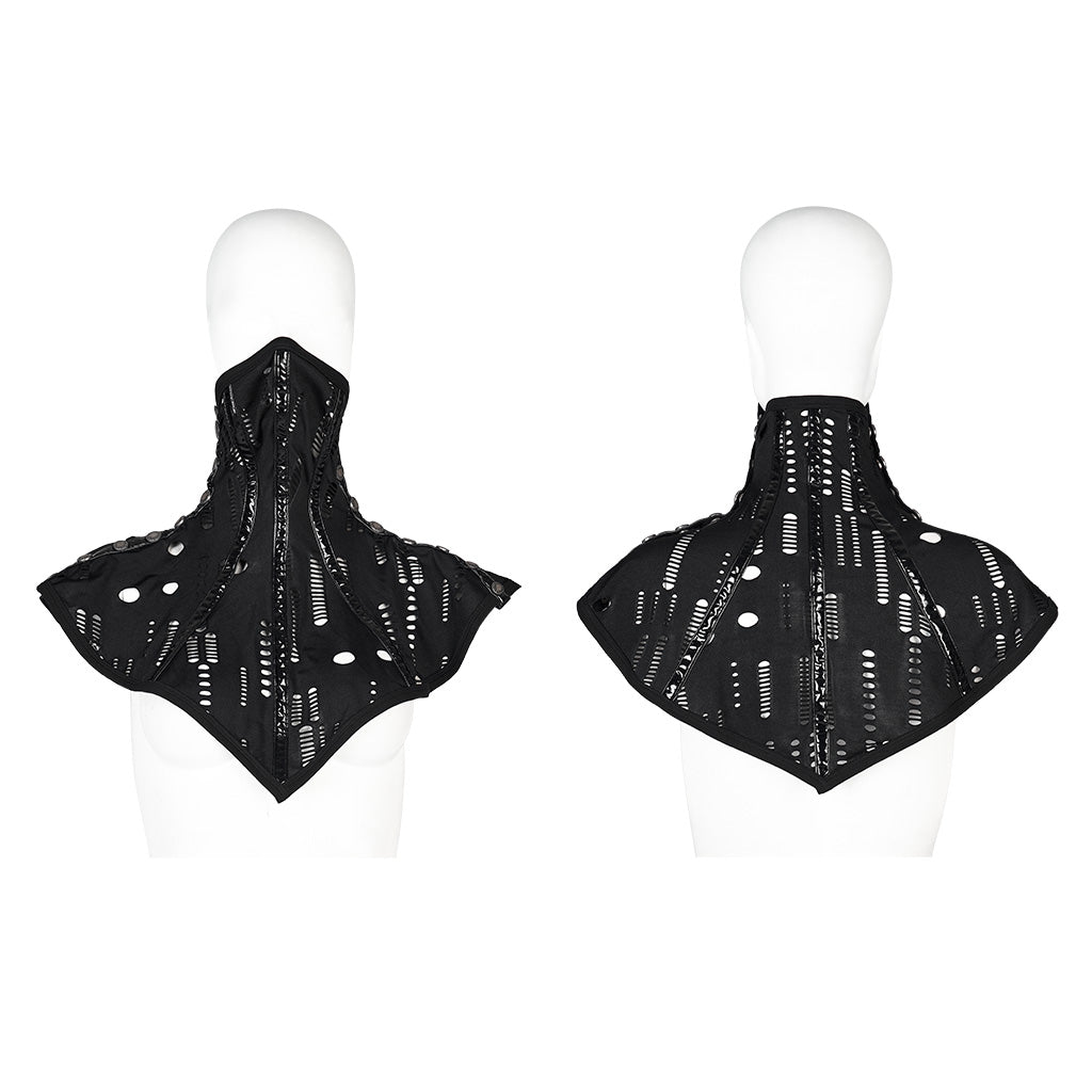 WS-493KZF Gothic Mesh Face Mask Steampunk Style with Spiked Details?-??Punk Rave Clothing