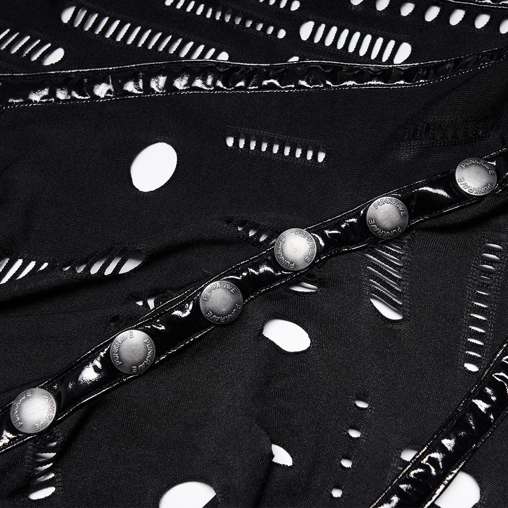WS-493KZF Gothic Mesh Face Mask Steampunk Style with Spiked Details?-??Punk Rave Clothing