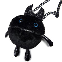 WS-518BBF Gothic Devil Plush Bag with Chain Punk Accessories