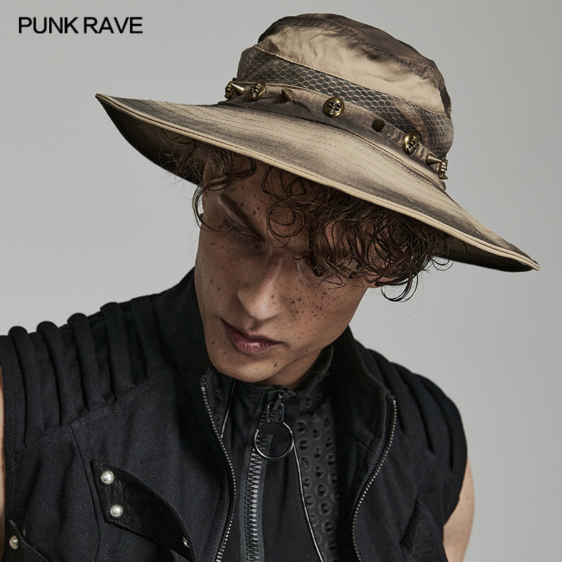 WS-560MZM Post Apocalyptic style distressed hat?-??Punk Rave Clothing