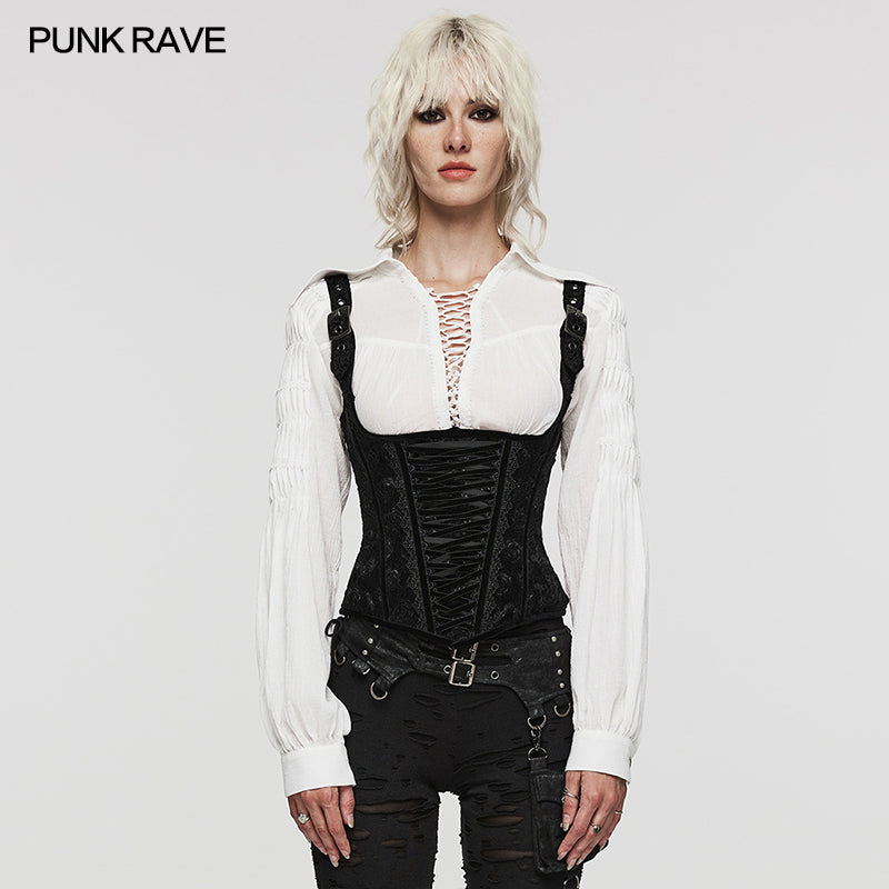 WS-556YDF PUNK Sexy Hollow Waist Corset