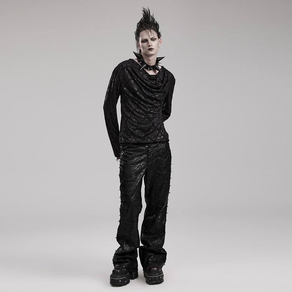 WS-583LHM Spiked Leather Choker Punk Accessories Neckwear Bold Statement Piece?-??Punk Rave Clothing