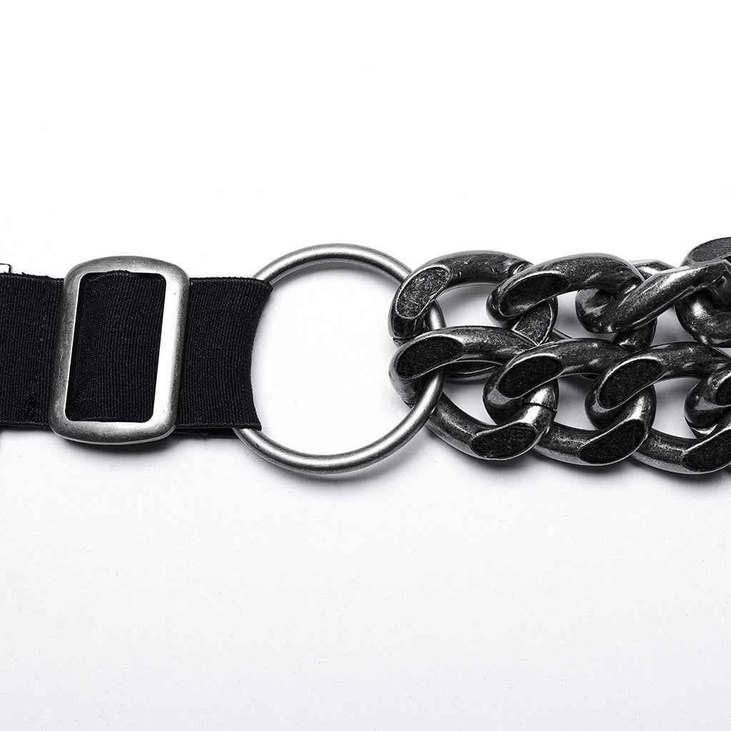 WS-591QTM Unisex Metal Chain Punk Harness Chest Accessories?-??Punk Rave Clothing