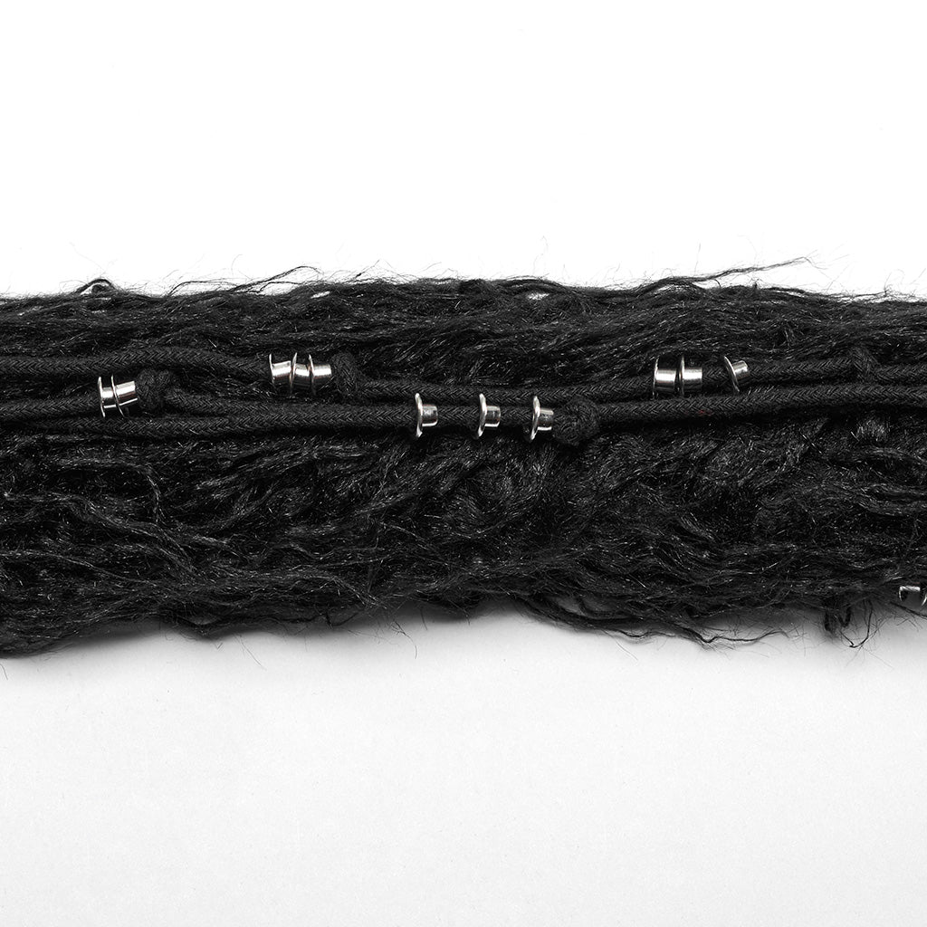 WS-592MZ Mesh Headgear with Spike Detail Mohawk Punk Accessories?-??Punk Rave Clothing