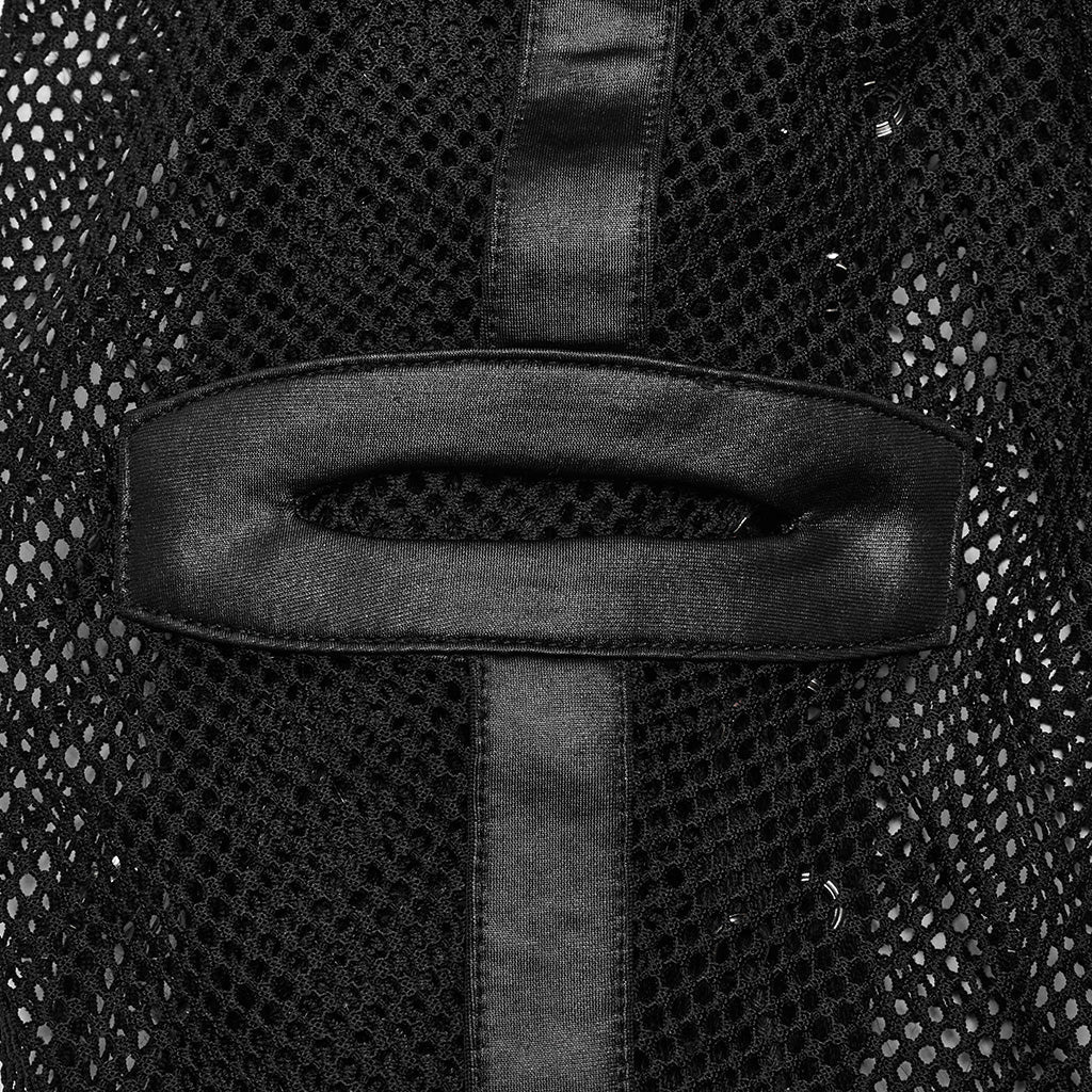 WS-592MZ Mesh Headgear with Spike Detail Mohawk Punk Accessories?-??Punk Rave Clothing